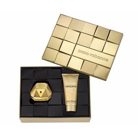 Lady-Million-Eau-de-Parfum-Paco-Rabanne---Perfume-Feminino-80-ml---Locao-Corporal-100ml---Kit