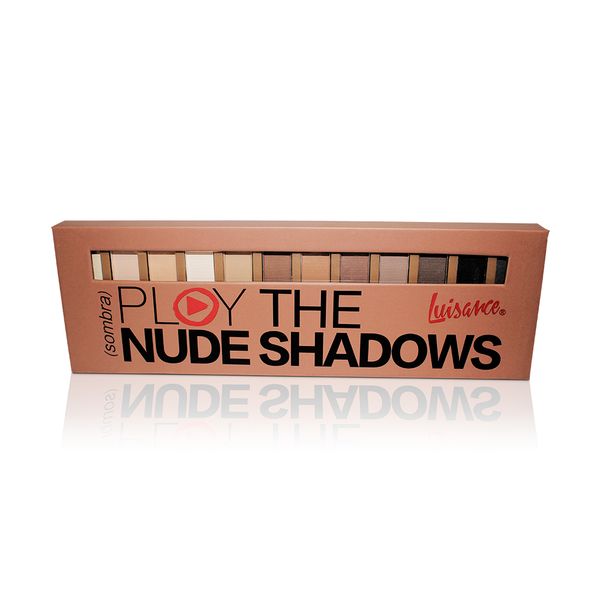 Paleta de Sombras Play The Nude Shadows de Luisance 12 Cores